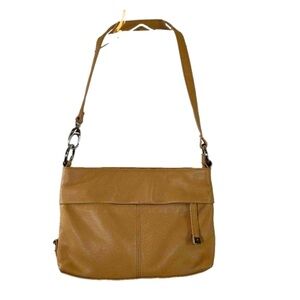 TIGNANELLO Tan Genuine Leather Shoulder Bag Attached Wallet Crossbody CLEAN